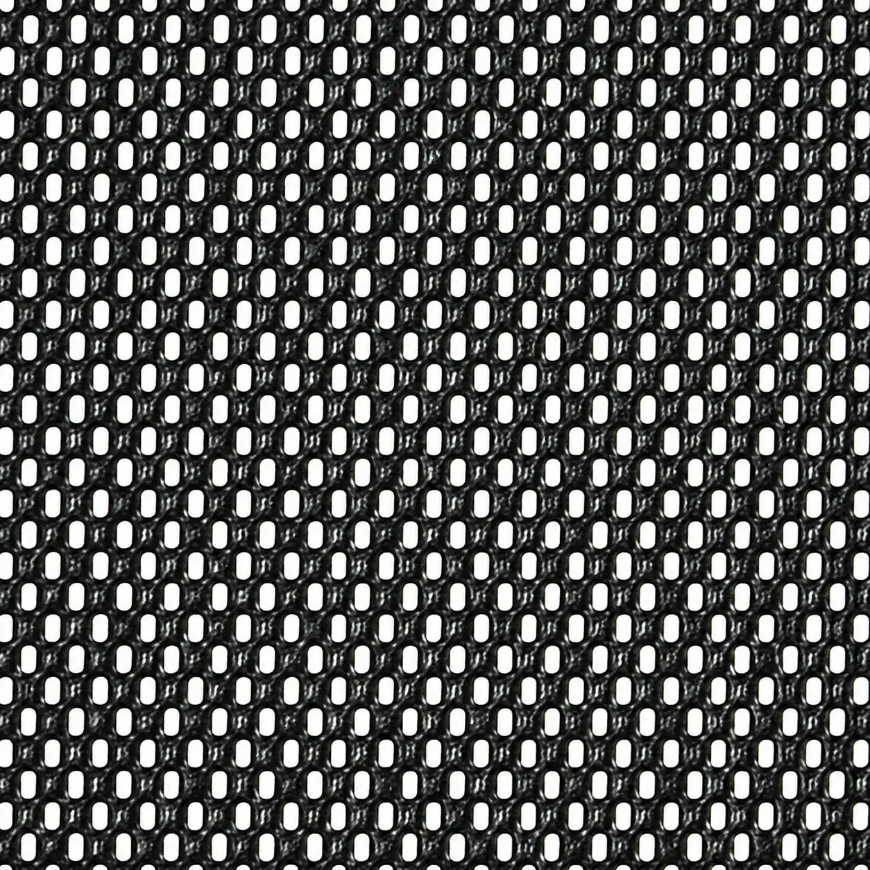 Black PVC foam mesh liner with anti-slip perforated surface texture
