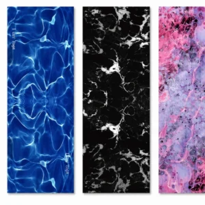 rolled PVC yoga mat with printed surface