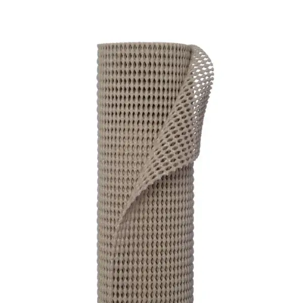 PVC coated foaming mesh liner roll showing flexible open scrim structure