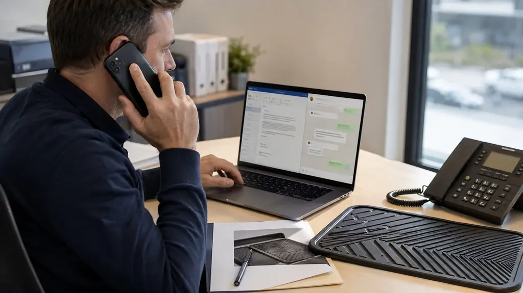 01-contact-uwin-sales-team UWIN business support team confirming product requirements with an overseas buyer