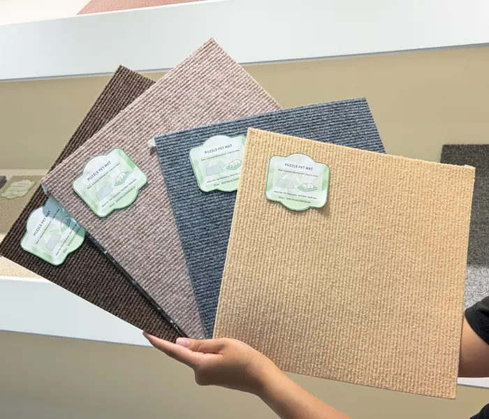 Custom pet mat material and color options for OEM manufacturing