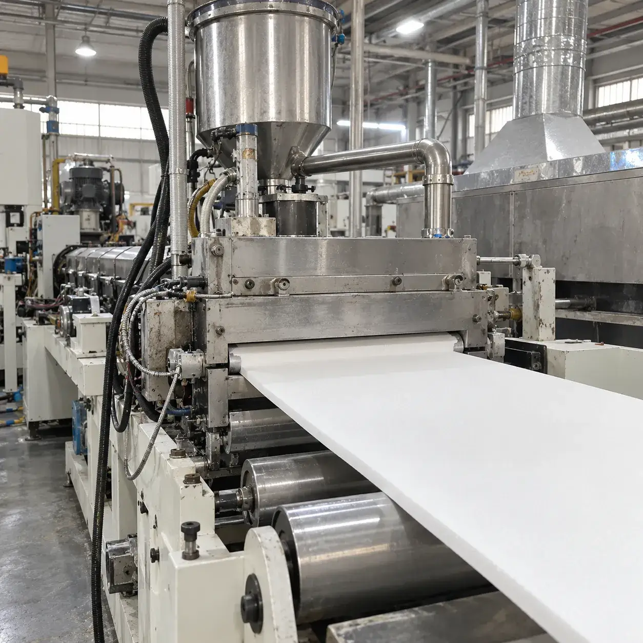 PVC foam production line for mesh kitchen mat manufacturing